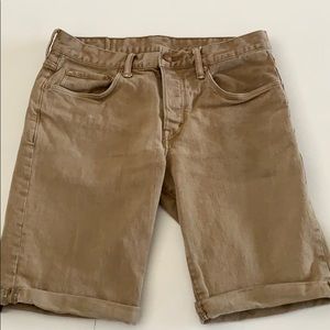 H&M Brand “&Denim” Tan Denim Shorts Size 30 Waist